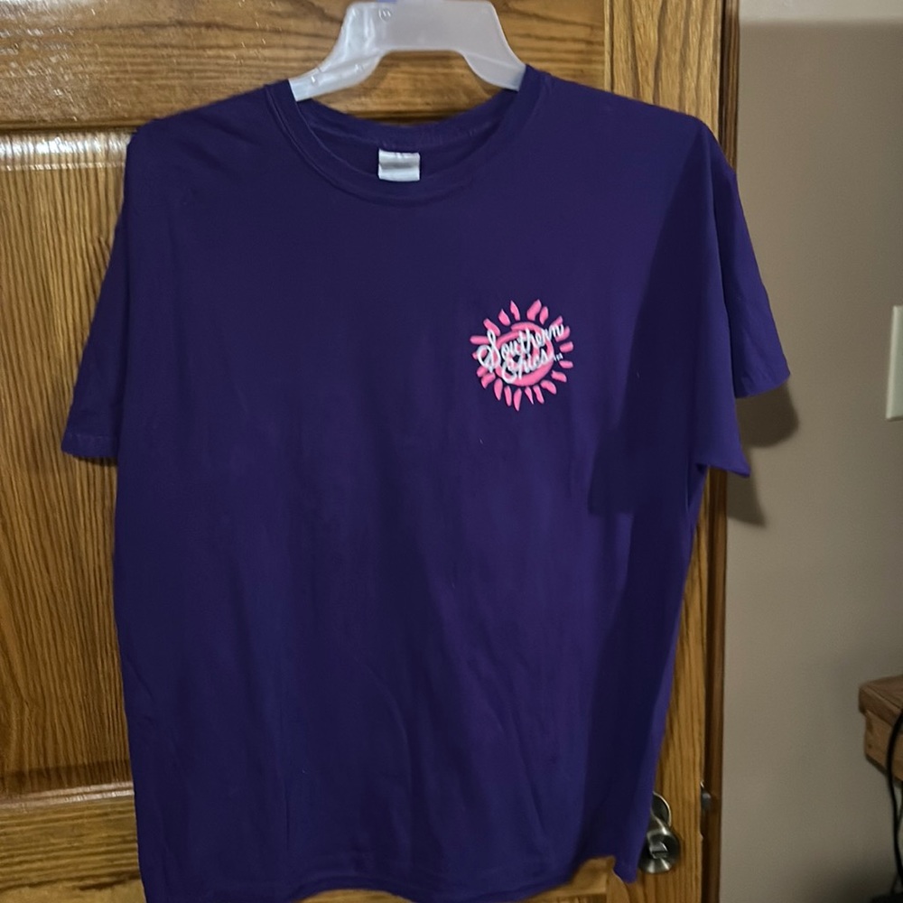 Purple southern chic t-shirt. Graphics on both sides
